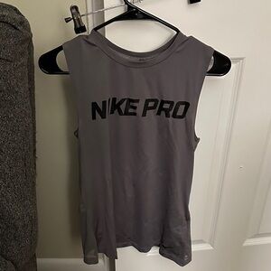 Nike Pro gray muscle tank
